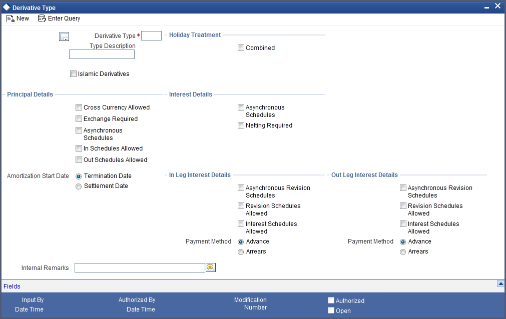 3 General Maintenance For The Derivatives Module