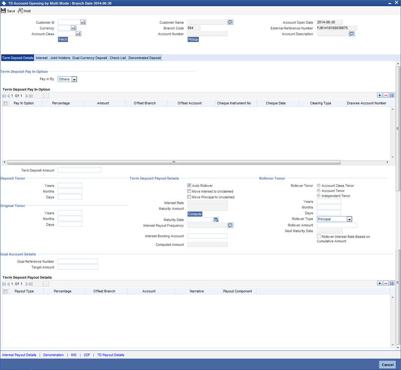 10 Time Deposit Transactions