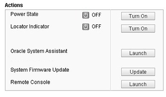 image:「Summary」画面の「Actions」セクションを示すスクリーンショット。