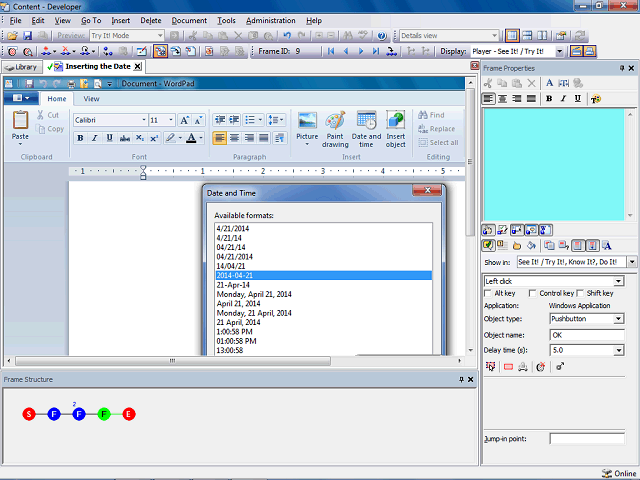 Screen image of this step