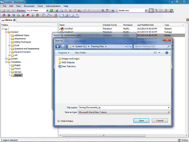 Screen image of this step
