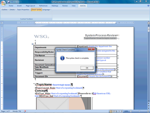 Screen image of this step