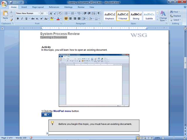 Screen image of this step