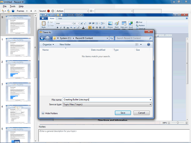 Screen image of this step