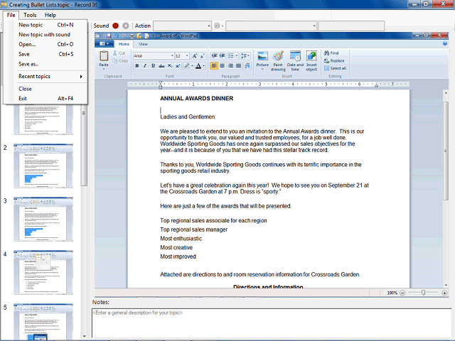Screen image of this step