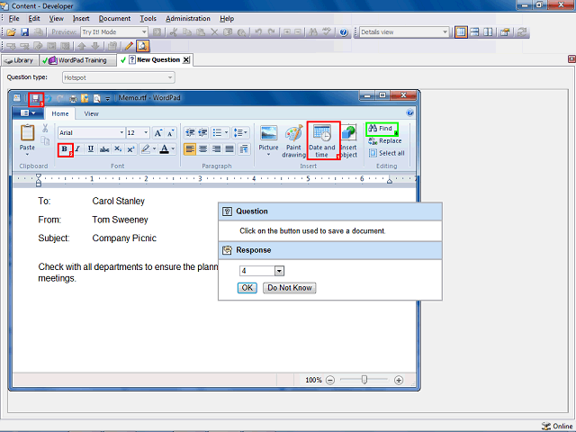 Screen image of this step