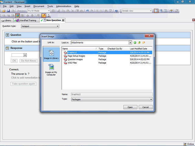 Screen image of this step