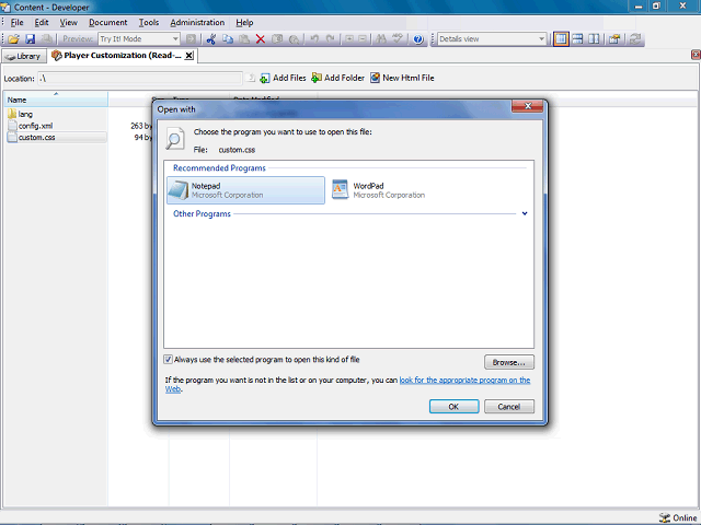 Screen image of this step