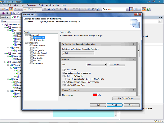 Screen image of this step
