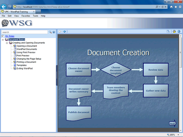 Screen image of this step