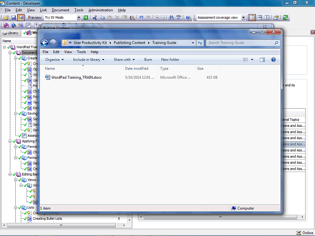 Screen image of this step