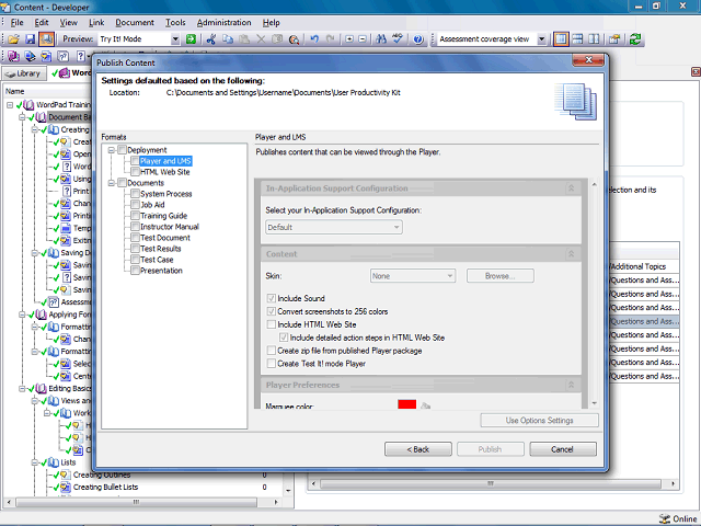 Screen image of this step