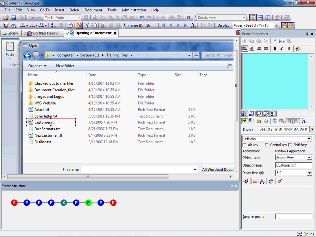Screen image of this step