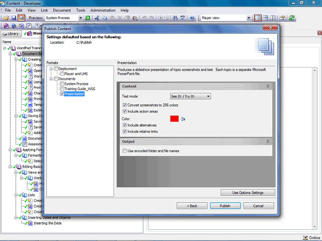 Screen image of this step