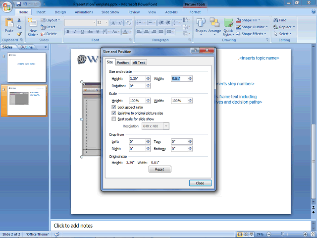 Screen image of this step
