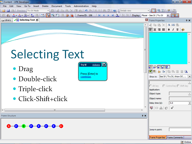 Screen image of this step