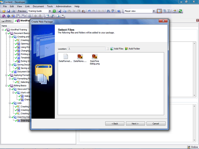 Screen image of this step