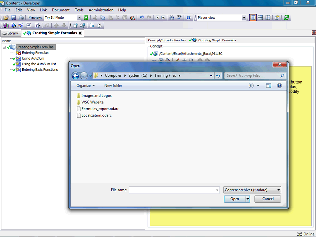 Screen image of this step