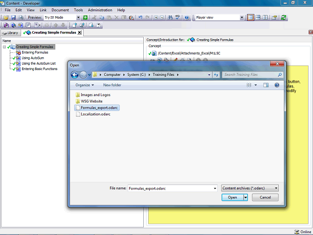 Screen image of this step