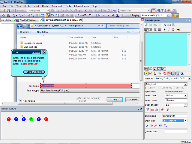 Screen image of this step