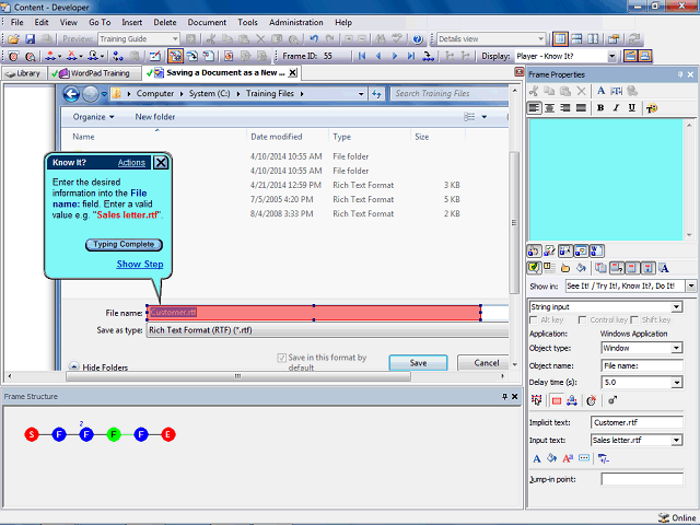 Screen image of this step