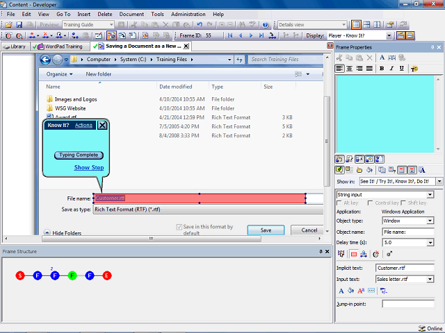 Screen image of this step