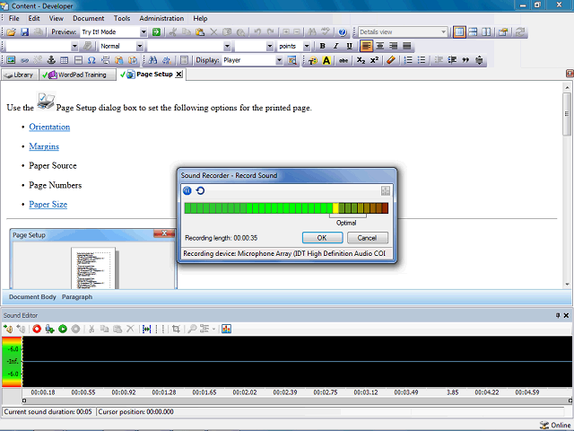 Screen image of this step