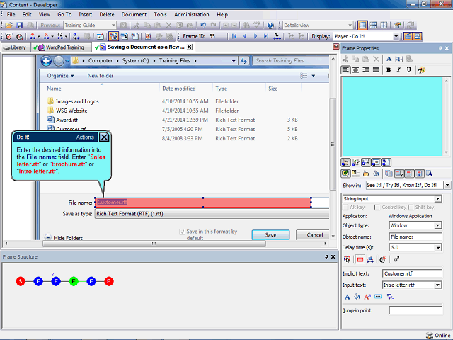 Screen image of this step
