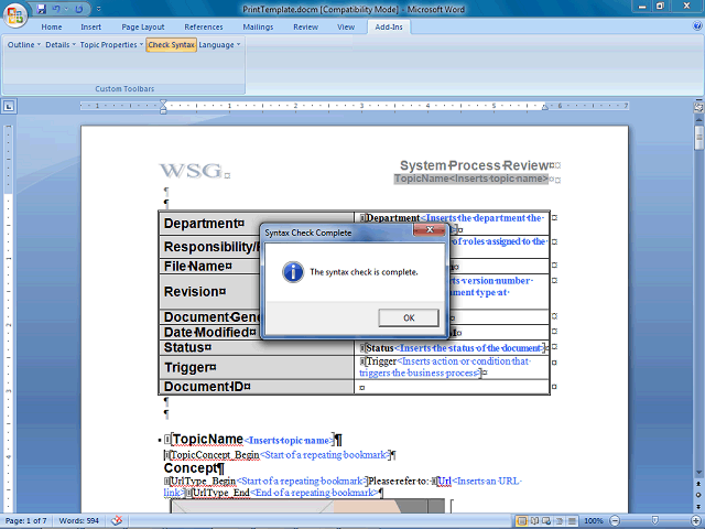 Screen image of this step
