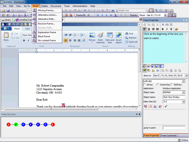 Screen image of this step