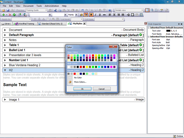 Screen image of this step