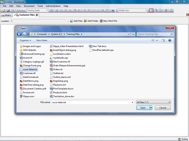Screen image of this step