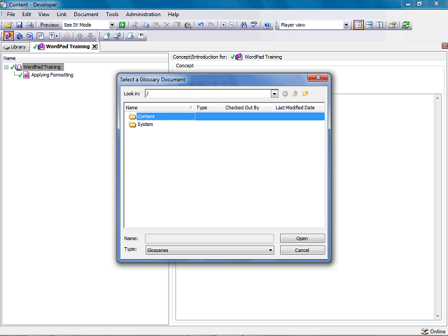 Screen image of this step