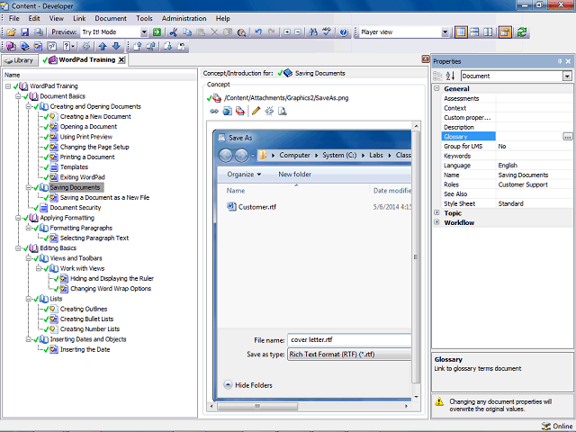Screen image of this step