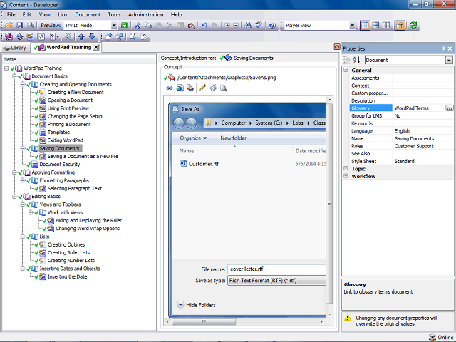 Screen image of this step