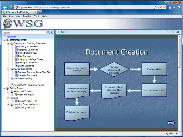 Screen image of this step