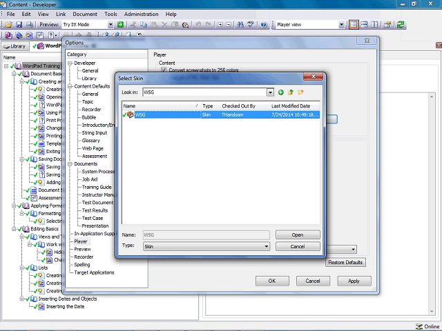Screen image of this step