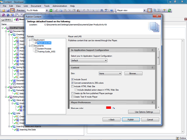 Screen image of this step