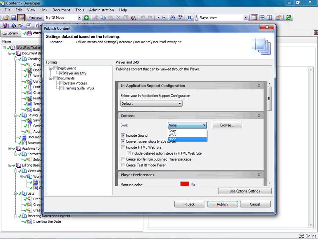 Screen image of this step