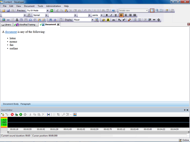 Screen image of this step