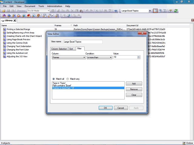 Screen image of this step