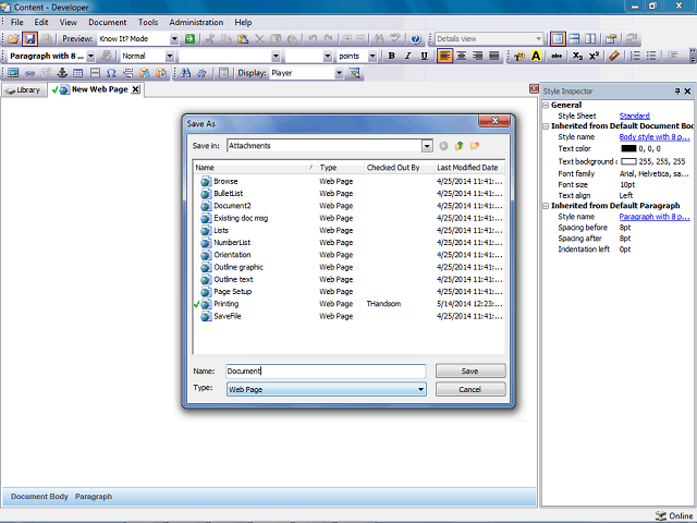 Screen image of this step