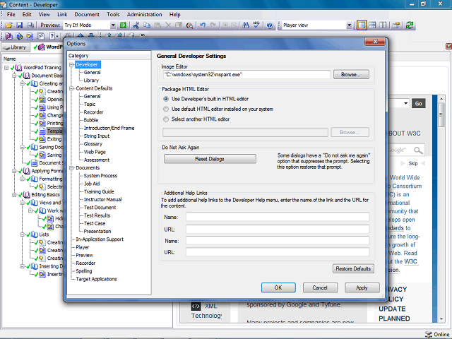 Screen image of this step