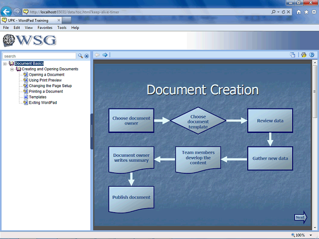 Screen image of this step