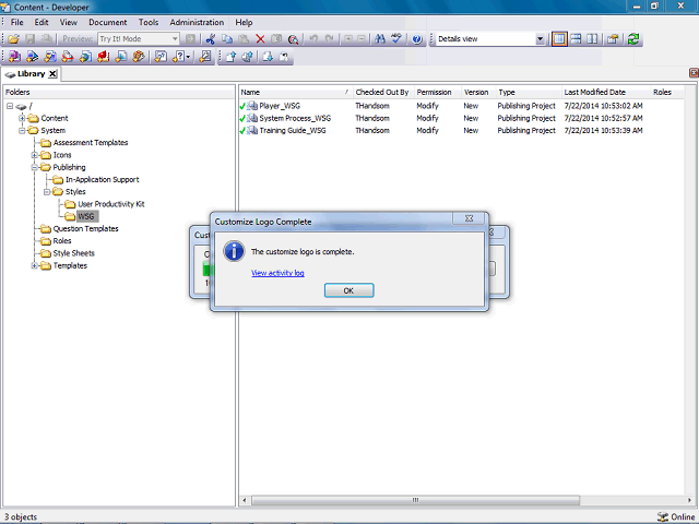 Screen image of this step