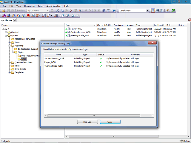 Screen image of this step