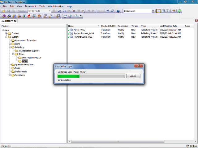Screen image of this step