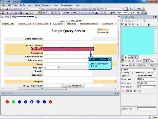 Screen image of this step