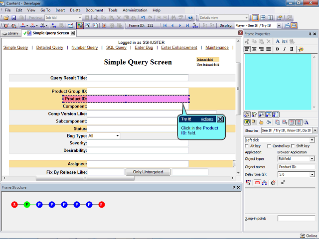 Screen image of this step