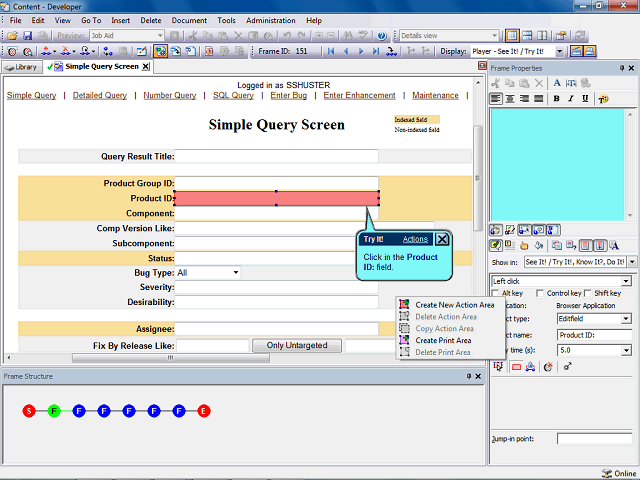 Screen image of this step